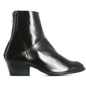 NWOT L'Intervalle Elpaso Black Leather Ankle Boots W 9